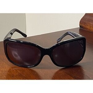 Max Rucci AEE07 Butterfly Wrap Sunglasses Black Polarized Lenses Discolored